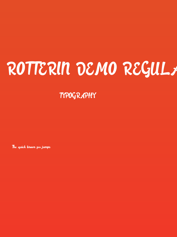Rotterin Demo Regular Poster
