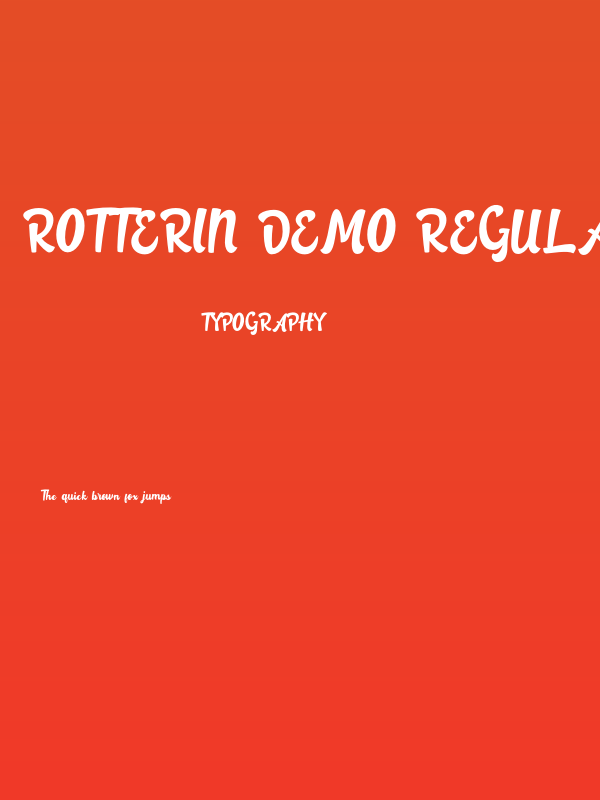 Rotterin Demo Regular Poster
