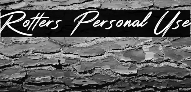Rotters Personal Use Font examples