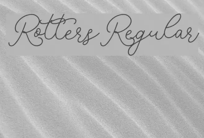RottersRegular Font examples