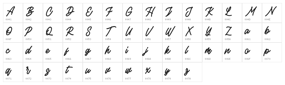 Rottordam Bold FREE Bold Character Map