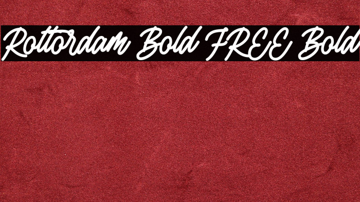 Rottordam Bold FREE Bold Example 1