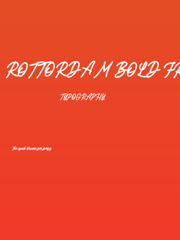 Rottordam Bold FREE Bold Poster