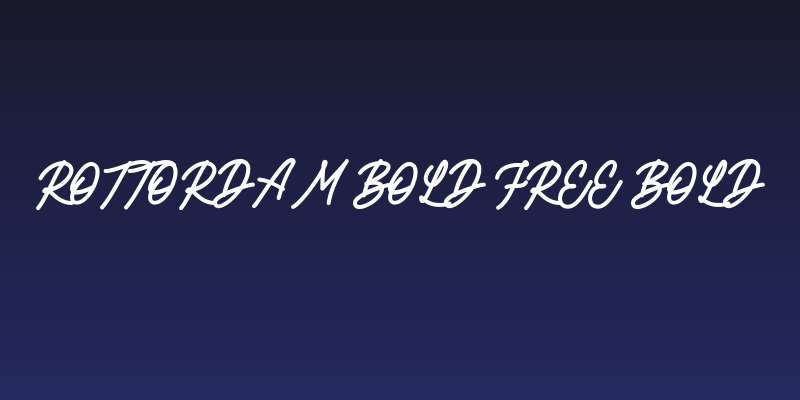Rottordam Bold FREE Bold Social Header