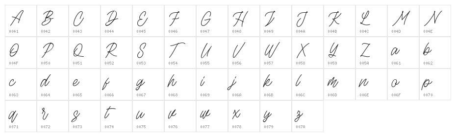 Rottordam Thin FREE Character Map