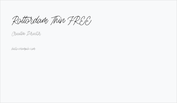 Rottordam Thin FREE Business Card