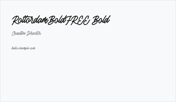 RottordamBoldFREE-Bold Business Card