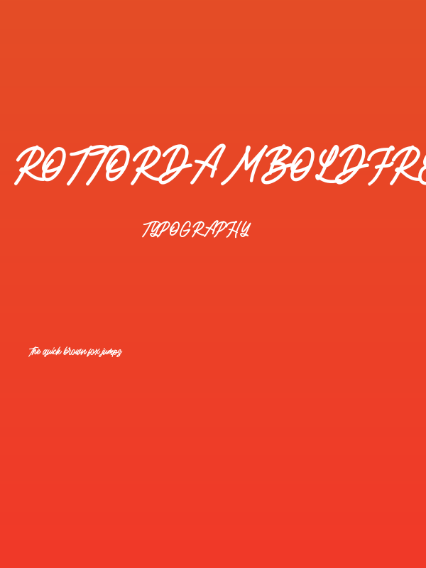 RottordamBoldFREE-Bold Poster