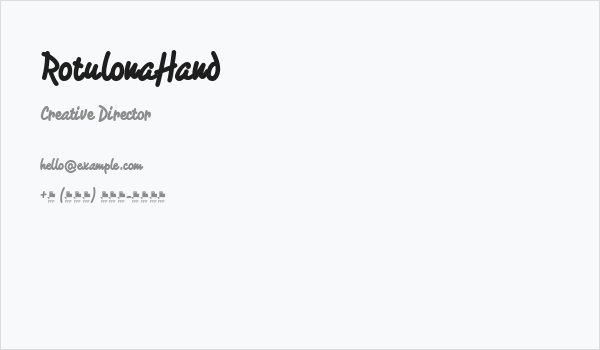 RotulonaHand Business Card