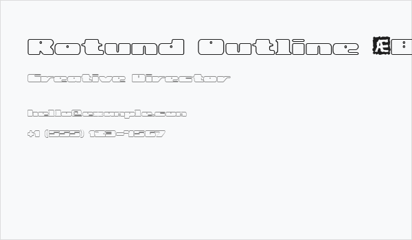 Rotund Outline [BRK] Business Card