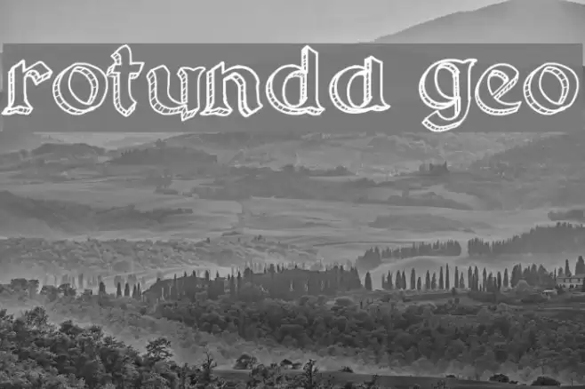 Rotunda Geo Font examples