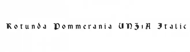 Rotunda Pommerania UNZ1A Italic  नि: शुल्क फ़ॉन्ट्स डाउनलोड