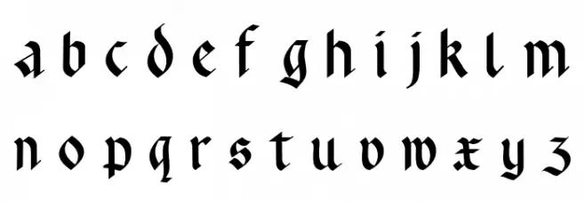 Rotunda Pommerania UNZ1A Italic Caratteri MINUSCOLO