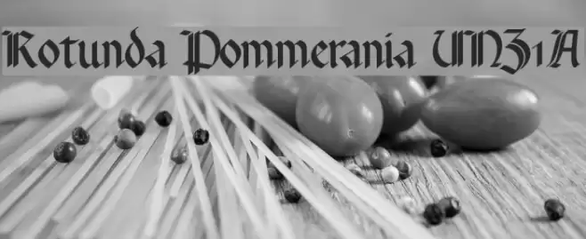 Rotunda Pommerania UNZ1A Font examples