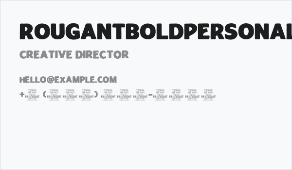 RougantBoldPERSONALUSEONLY-Bold Business Card