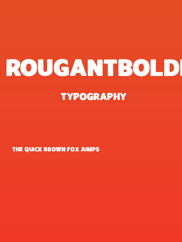 RougantBoldPERSONALUSEONLY-Bold Poster