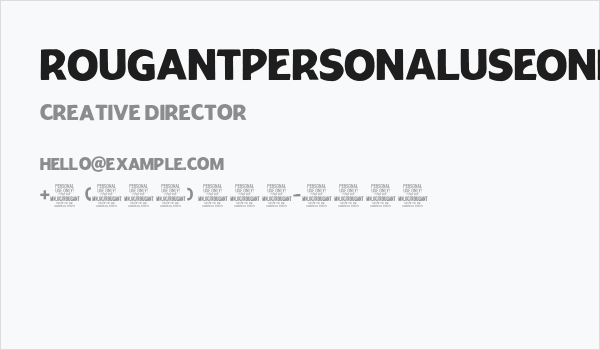 RougantPERSONALUSEONLY-Regular Business Card