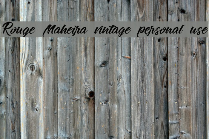 Rouge Maheira vintage personal use Font examples