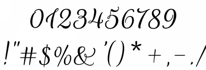 Rouge Script Font OTHER CHARS