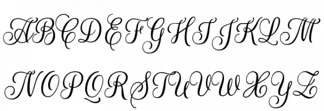 Rouge Script フォント 大文字