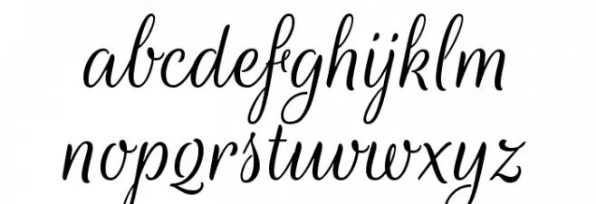 Rouge Script 字体 小写