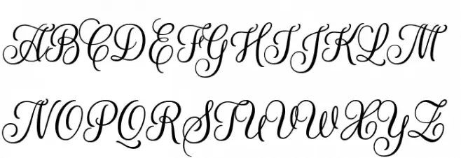 RougeScript-Regular Schriftart Groß