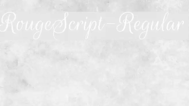 RougeScript-Regular Font examples