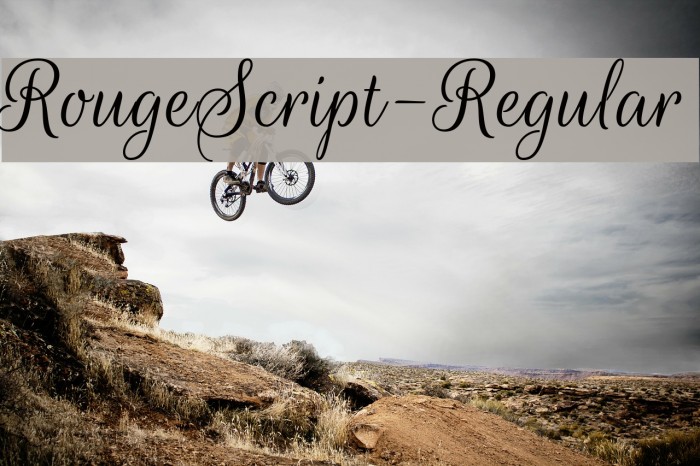 RougeScript-Regular फ़ॉन्ट examples