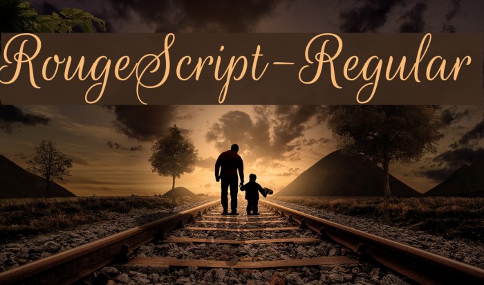 RougeScript-Regular फ़ॉन्ट examples