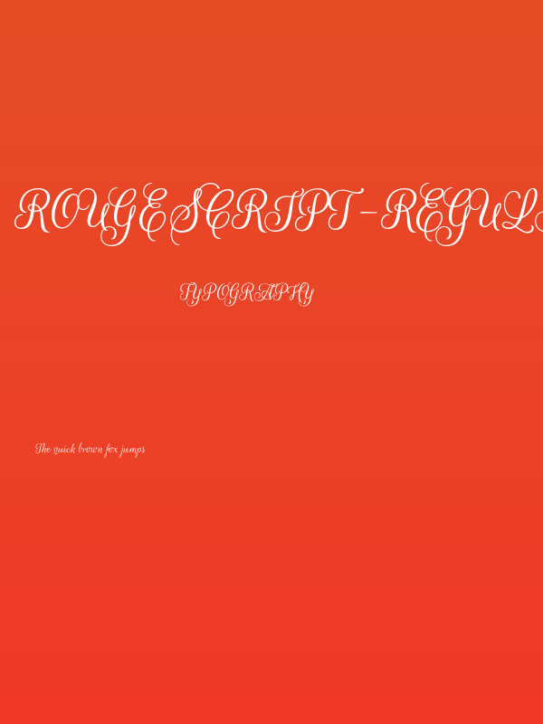 RougeScript-Regular Poster