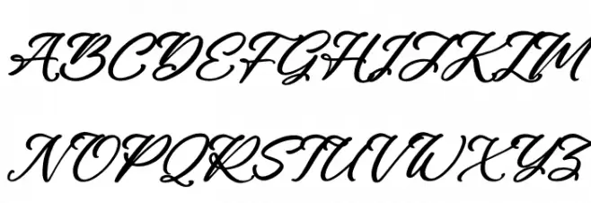 Rough Anthem Italic 字体 大写