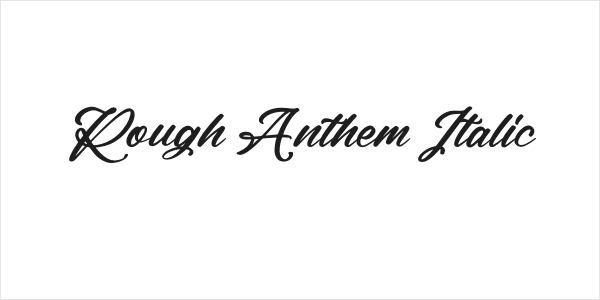 Rough Anthem Italic Logo
