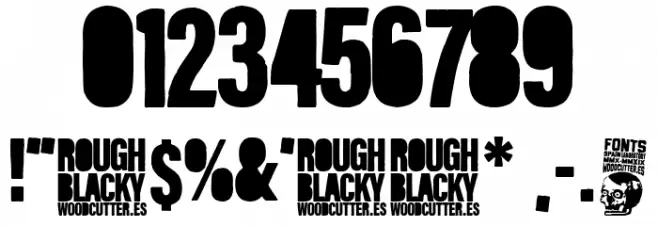 Rough Blacky Fonte OUTROS PERSONAGENS