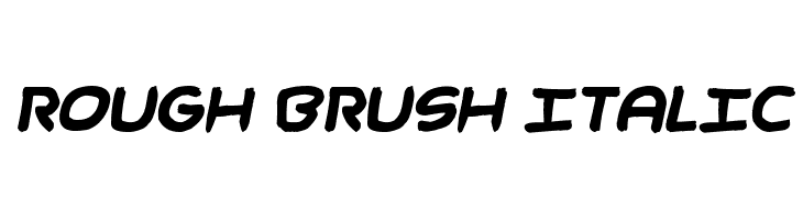 Rough Brush Italic  font caratteri gratis