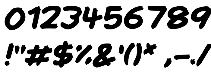Rough Brush Italic 字体 其它煤焦
