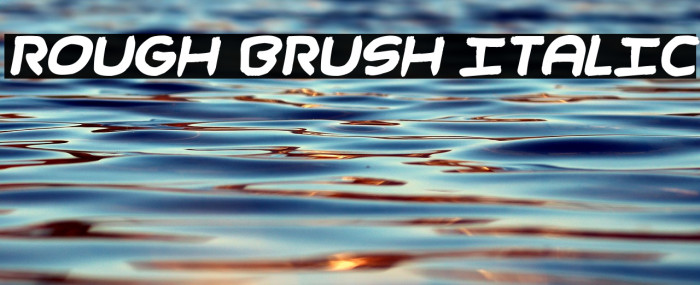 Rough Brush Italic Example 1
