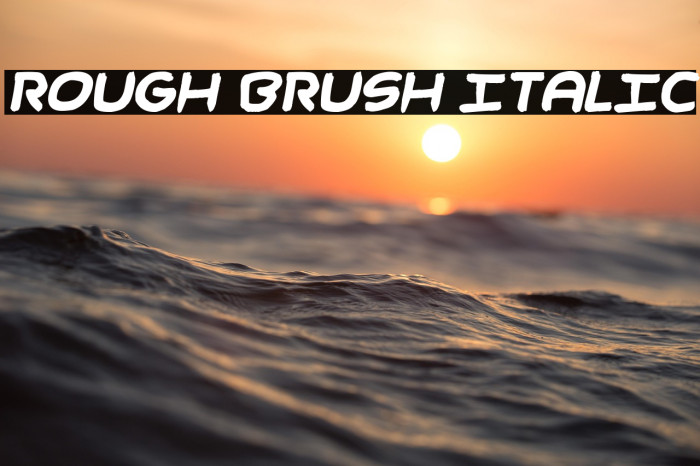 Rough Brush Italic Example 3