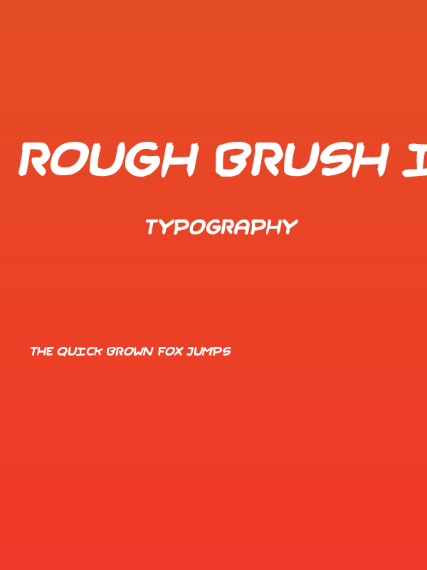 Rough Brush Italic Poster