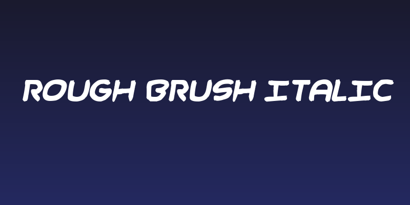 Rough Brush Italic Social Header