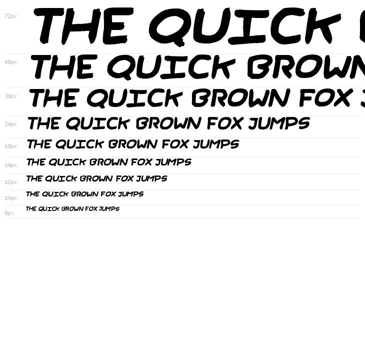 Rough Brush Italic Waterfall