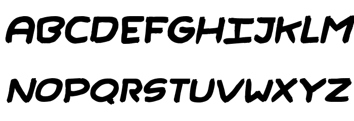 Rough Brush Italic 字体 小写