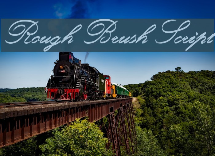Rough Brush Script Font examples