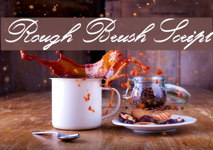 Rough Brush Script Font examples