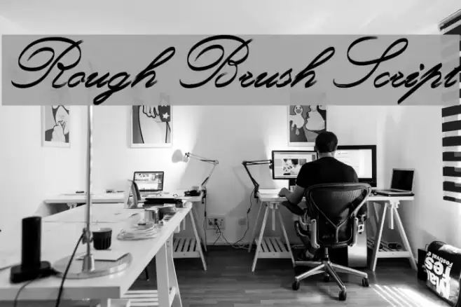 Rough Brush Script Font examples