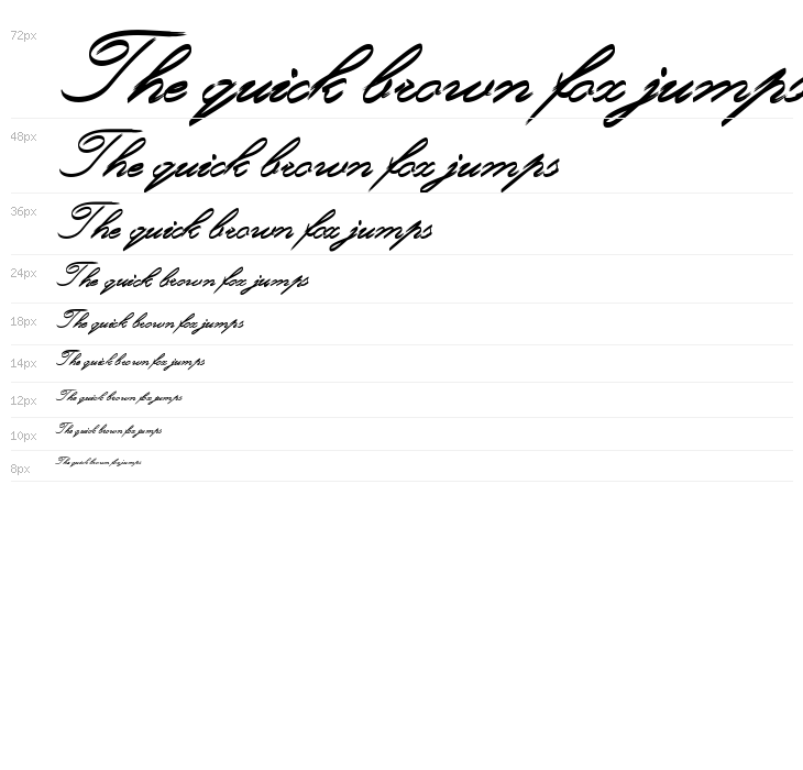 Rough Brush Script Waterfall