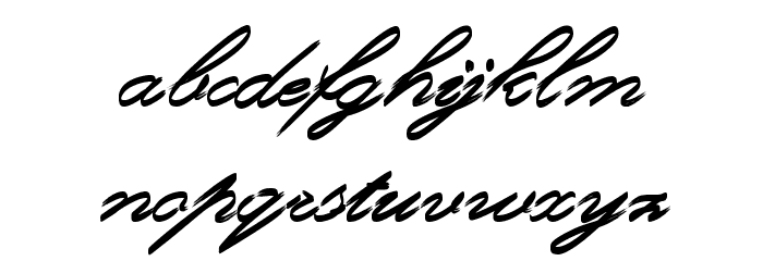 Rough Brush Script Font LOWERCASE