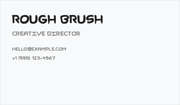 Rough Brush Business Card
