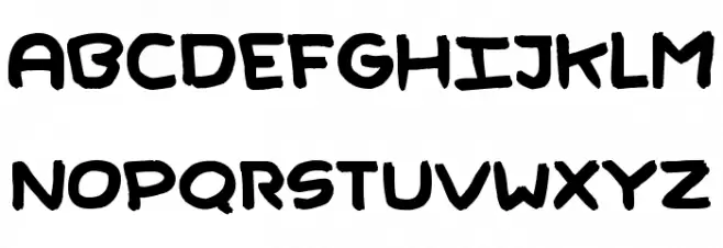 Rough Brush फ़ॉन्ट लोअरकेस