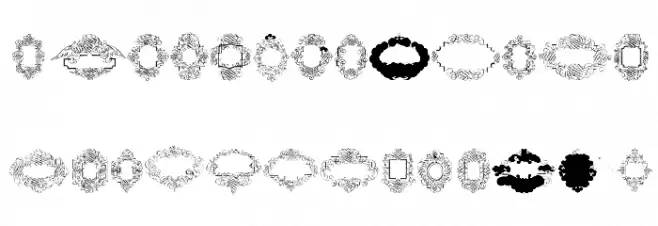 Rough Calligraphic Frames Polices MAJUSCULES