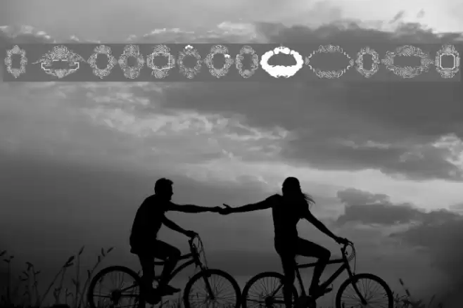 Rough Calligraphic Frames Font examples